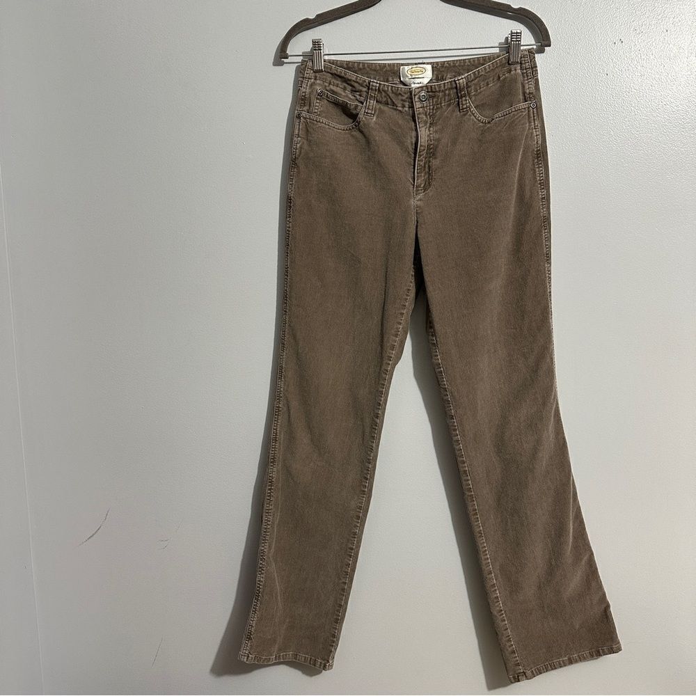 Talbots stretch mocha color corduroy pants size 8 ￼